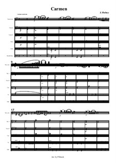Fantasie brillante über 'Carmen' von G. Bizet für Violine und Klavier: For violin and strings by Jenö Hubay