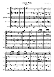 Scherz Polka HB5, Op.72: Scherz Polka HB5 by Johann Strauss (Sohn)
