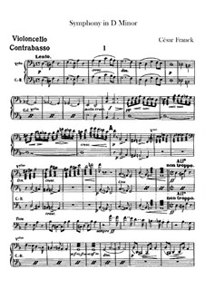Sinfonie in d-Moll, Op.48: Cellos und Kontrabassstimmen by César Franck