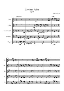 Czechen Polka f. HB5, Op.13: Czechen Polka f. HB5 by Johann Strauss (Sohn)