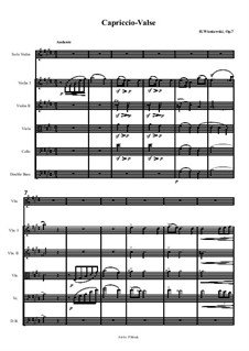 Capriccio Valse, Op.7: For violin and string orchestra by Henryk Wieniawski