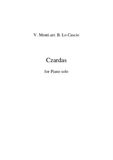 Csardas: Für Klavier by Vittorio Monti