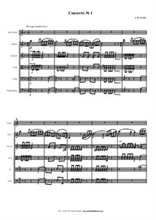 Konzert für Violine und Orchester Nr.1 in a-Moll: Score, parts by Jean-Baptiste Accolay
