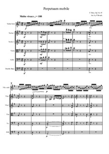 Grosse Sonate für Waldhorn, Op.34: For violin and string orchestra by Ferdinand Ries