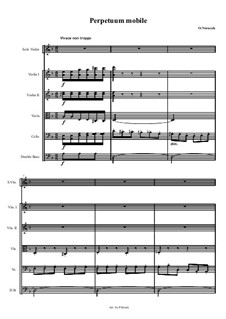 Perpetuum Mobile: For violin and string orchestra by Ottokar Nováček