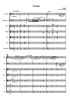 Csardas: For violin, double bass and string orchestra by Vittorio Monti