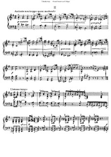 Grosse Sonate für Klavier, TH 139 Op.37: Teil II by Pjotr Tschaikowski