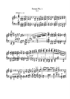 Sonate für Klavier Nr.1 in C-Dur, Op.1: Teil I by Johannes Brahms