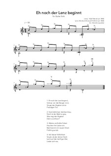 Eh' noch der Lenz beginnt: Für Gitarre by Ernst Adolf Wendt
