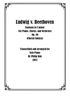 Fantasie in c-Moll, Op.80: Klavierauszug by Ludwig van Beethoven