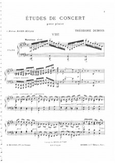 Zwei Konzert-Etüden: Etüde in E-Dur by Théodore Dubois
