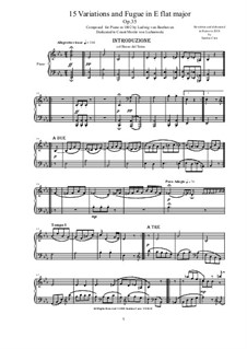 Fünfzehn Variationen und Fuge über ein eigenes Thema (Eroica-Variationen), Op.35: Für Klavier by Ludwig van Beethoven