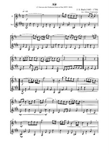 Arie. Bearbeitung für zwei Interpreten: For flute and bass clarinet by Johann Sebastian Bach