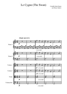 Der Schwan: For chamber orchestra by Camille Saint-Saëns