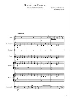 Ode an die Freude: For chamber orchestra by Ludwig van Beethoven