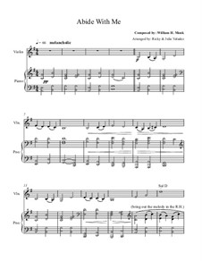 Abide with Me: For piano and violin by William Henry Monk