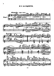 Suite für Klavier, vierhändig Nr.2 'Silhouetten', Op.23: Die Kokette by Anton Arenski