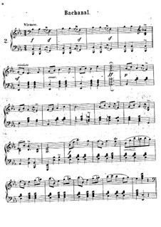 Siebzehn polnische Lieder, Op.74: Nr.4 Bacchanal, für Klavier by Frédéric Chopin