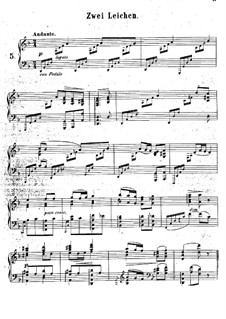 Siebzehn polnische Lieder, Op.74: Nr.11 Zwei Leichen, für Klavier by Frédéric Chopin