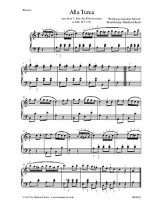 Türkisches Rondo: Hauptthema by Wolfgang Amadeus Mozart