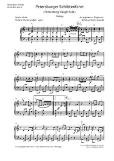 Petersburger Schlittenfahrt, Op.57: For accordion (vereinfachte Version) by Richard Eilenberg