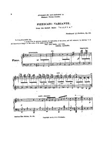 Sylvia: Pizzicati, for piano by Léo Delibes