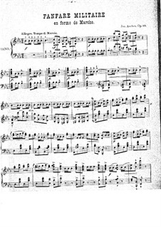 Fanfare militaire, Op.40: Für Klavier by Joseph Ascher