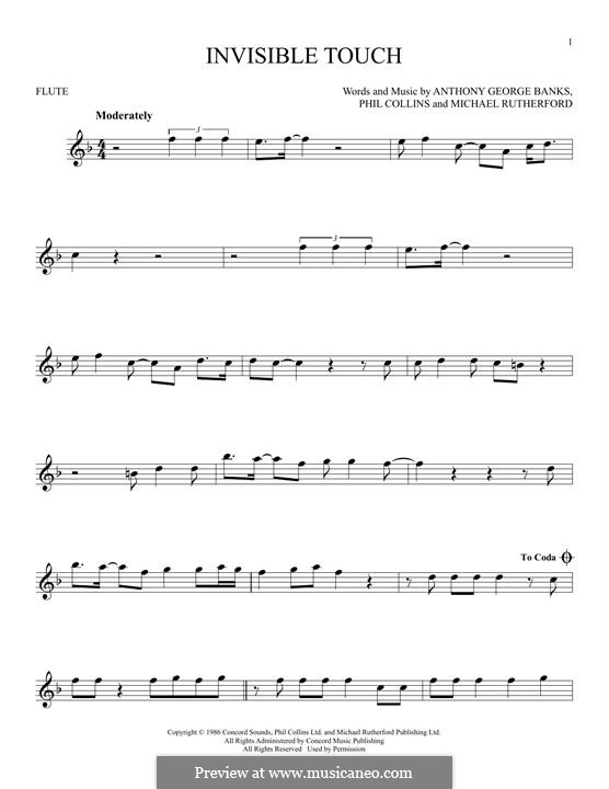 Invisible Touch (Genesis): Für Flöte by Tony Banks, Mike Rutherford, Phil Collins