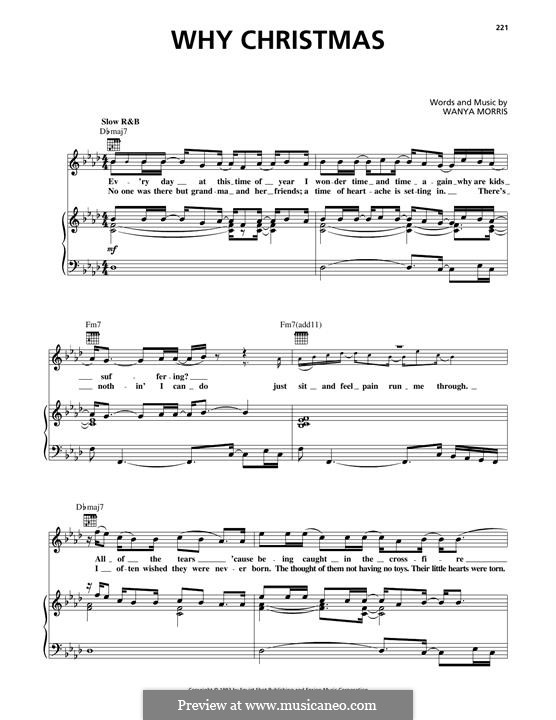 Why Christmas (Boyz II Men): Für Stimme und Klavier (oder Gitarre) by Wanya Morris