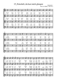Feinslieb, du hast mich gfangen: Vocal score by Hans Leo Hassler