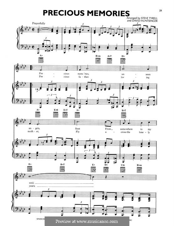 Precious Memories: Für Stimme und Klavier (oder Gitarre) by J. B. F. Wright