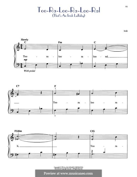 Too-Ra-Loo-Ra-Loo-Ral (That's An Irish Lullaby): Too-Ra-Loo-Ra-Loo-Ral (That's An Irish Lullaby) by folklore