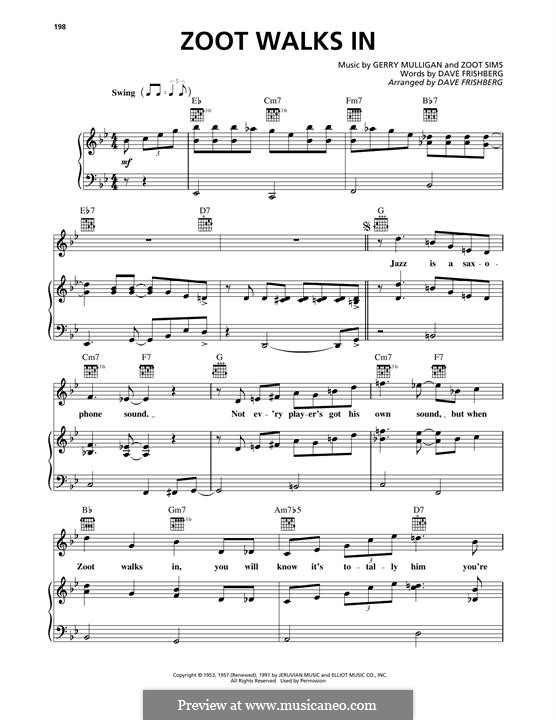 Zoot Walks In (Dave Frishberg): Zoot Walks In (Dave Frishberg) by Gerry Mulligan, Zoot Sims