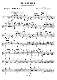 Brimborion, Op.11: Für Gitarre by Jacques Bosch