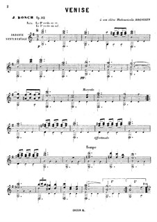 Venise for Guitar, Op.92: Für einen Interpreten by Jacques Bosch