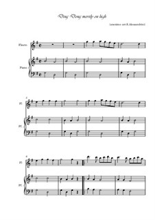Ding Dong! Merrily on High: Für Flöte und Piano by folklore