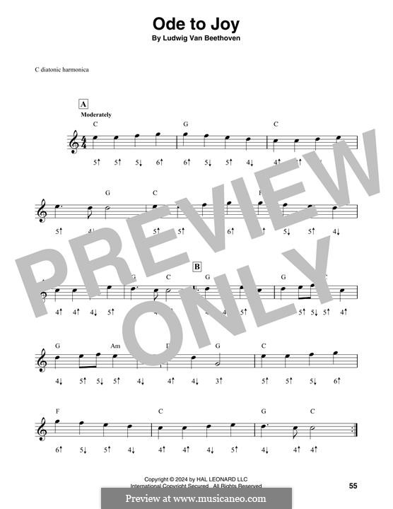Ode an die Freude: Version for harmonica by Ludwig van Beethoven