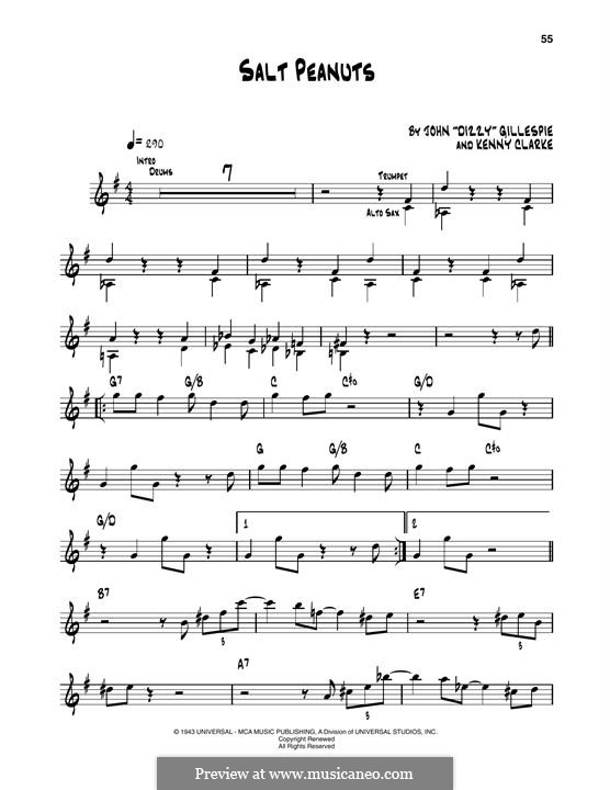 Salt Peanuts: Für Trompete by Kenny Clarke