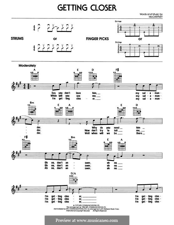 Getting Closer (Wings): Für Gitarre by Paul McCartney