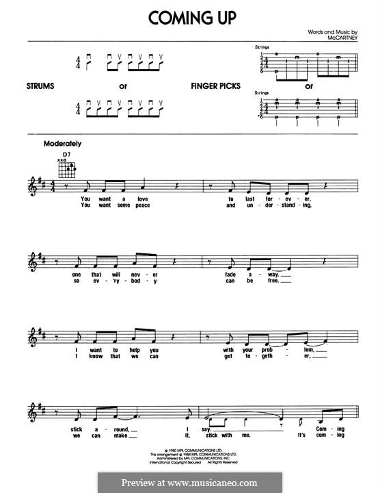 Coming Up: Für Gitarre by Paul McCartney
