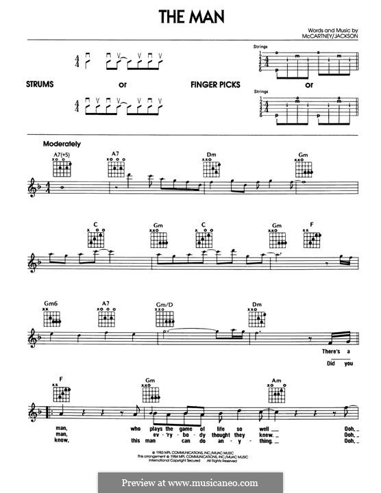 The Man: Für Gitarre by Michael Jackson, Paul McCartney