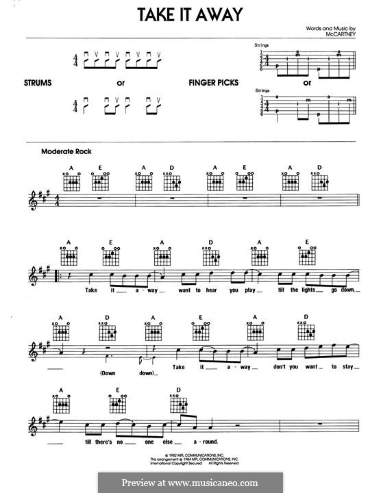 Take It Away: Für Gitarre by Paul McCartney
