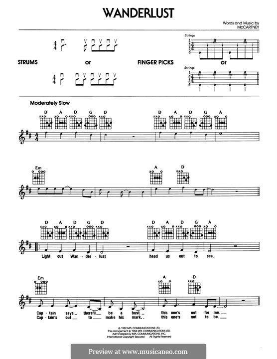Wanderlust: Für Gitarre by Paul McCartney