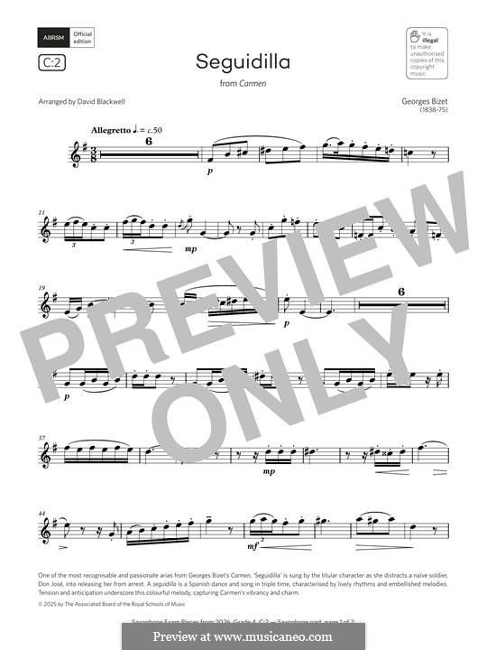 Seguedille: Für Altsaxophon by Georges Bizet