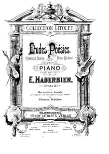 Poetische Studien, Op.53: Für Klavier by Ernst Haberbier