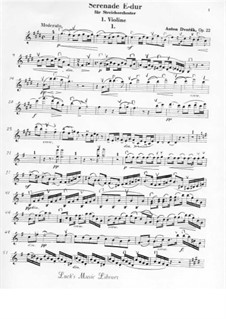 Serenade in E-Dur, B.52 Op.22: Stimmen by Antonín Dvořák