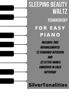 Walzer: For easiest piano sheet music combo by Pjotr Tschaikowski