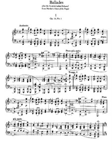 Vier Balladen, Op.10: Vollsammlung by Johannes Brahms