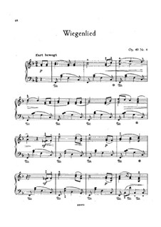 Nr.4 Wiegenlied: Für Klavier (F-Dur) by Johannes Brahms