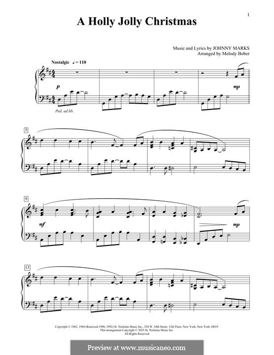 Piano version: Für einen Interpreten by Johnny Marks